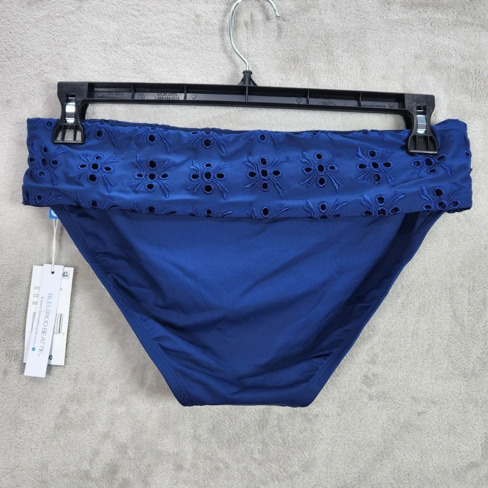 Bleu Rod Beattie Womens 8 Navy Eyes Wide Open Fold Over Hipster Bikini Bottoms - Picture 2 of 5